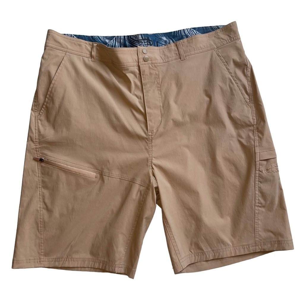 Reel Life Riptide Shorts Men’s Size XL Tan Water Resistance stretch NWOT